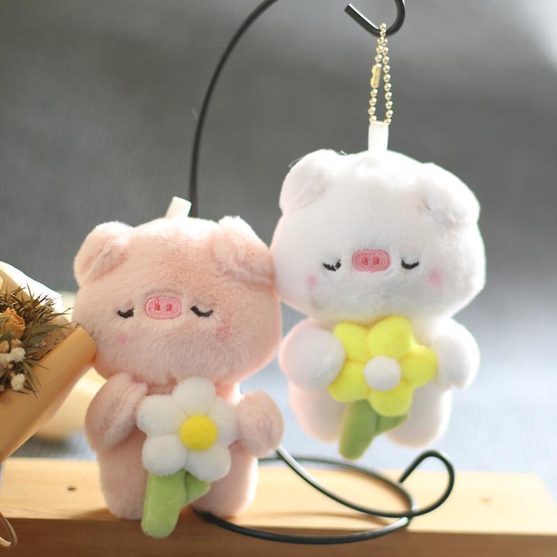 Chaveiro Adorável de Pelúcia de Porco Animal de Pelúcia Macio Enfeite para Mochila Brinquedo Fofo