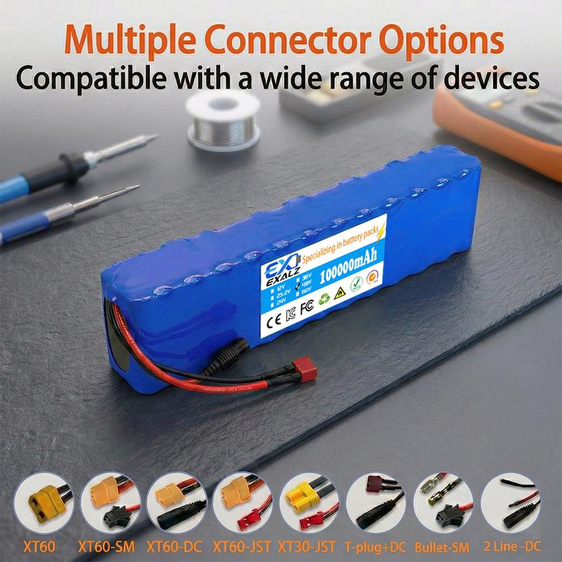 48V Electric Scooter Battery 13S2P 100Ah 18650 Lithium Pack For E-Bike Vehicle Motorcycle DIY BMS + 54.6V Charger