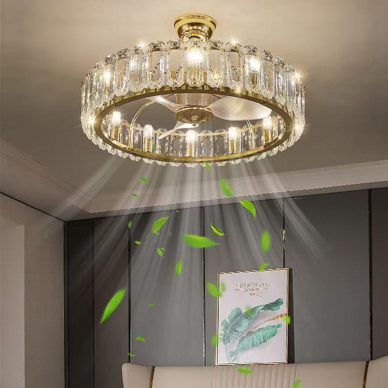 Creative Seashell Living Room Pendant Lamp Personalized Bedroom Chandelier Fan Lamp