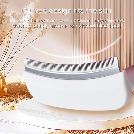 V-Tooth Deshedding Comb Pet Hair Removal Grooming Brush 1mm Teeth Shedding Comb with Ergonomic Handle for Dogs Cats
