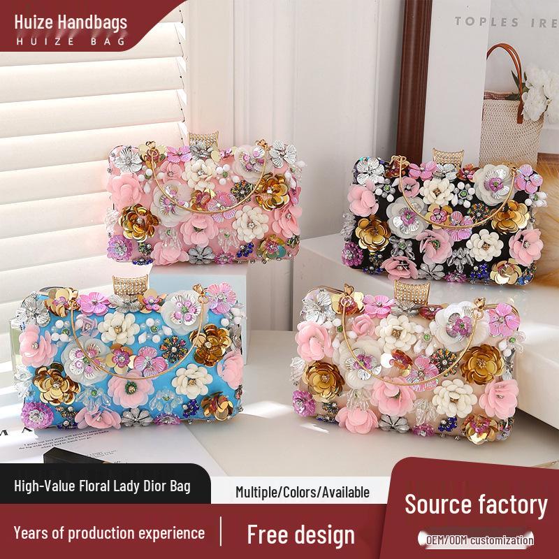 Elegant Floral Evening Bag for Brides and Special Occasions
