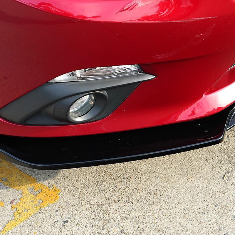 Car Front Bumper Lip Body Kit Lower Splitter Body Kit For Mazda 3 Axela 2014-2018 Glossy Black