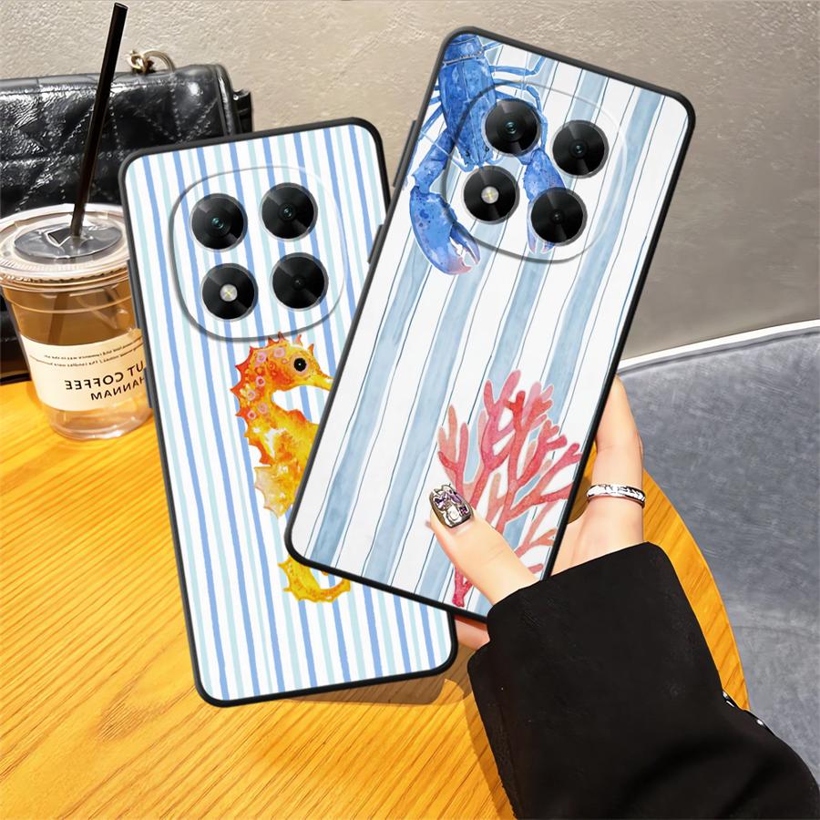 Marine Animals Soft Back Phone Cover Case for Xiaomi Redmi Note 11 13 12 Pro Plus 10S 12S 10 9 8 Pro 9s 11S