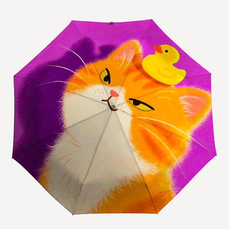 

1pc Cat Duck Umbrella That Opens Closes Automatically Perfect Gift with a Convenient Folding Mechanism 41