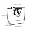 10pcs Ribbon Bow White Pardboard Paper Tote Gift Bags with Handles Shopping Party Wedding Party Birthday Retail Bags