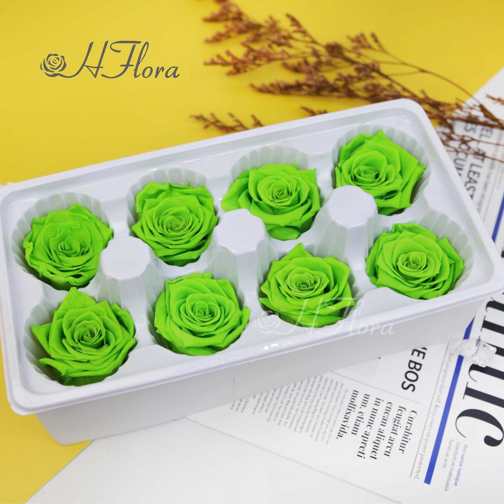HFloral Hot Selling Customer Popular Rose Head 4~5 Cm Preserved Roses Box Eternal Mother's Day Graduation Day