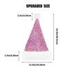 Plush Christmas Santa Hat with Sequins White Brim for Holiday Parties Giving Love New Year Party Cosplay Accessories