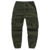 Men's Solid Color Safari Style Casual Pants Fashion Multi-Pockets Zipper Fly Full Length Trouses Men Breathable Jogging Pants