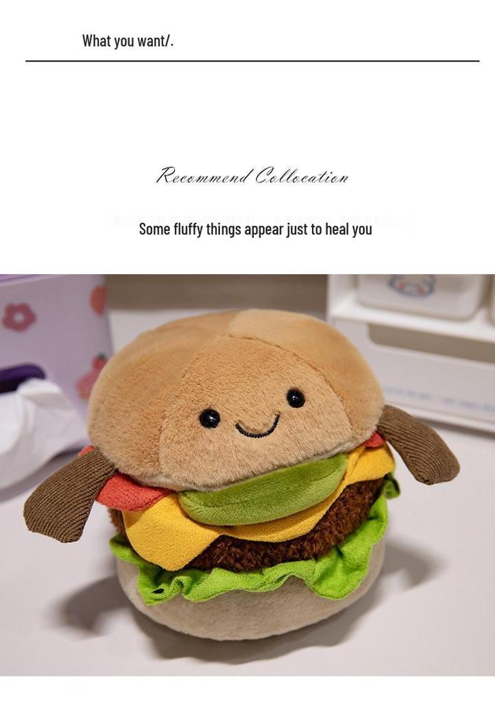 Jelly Burger Plush Toy Bouquet - Creative Gift for Proposals, Couples, and Decorations.