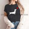 Dachshund Teckel Cute Dog Female Casual Printing Ladies Clothing High-end Short-sleeved T-shirt Women