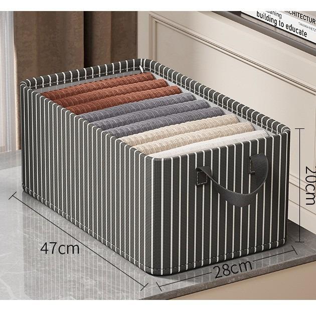 Foldable Fabric Storage Box for Clothes and Pants - Large Capacity Wardrobe Organizer