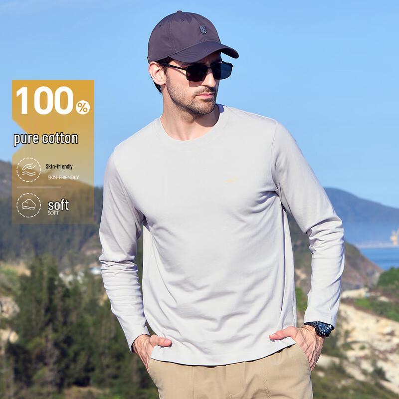 JEEP Men's Pure Cotton Long Sleeve T-Shirt