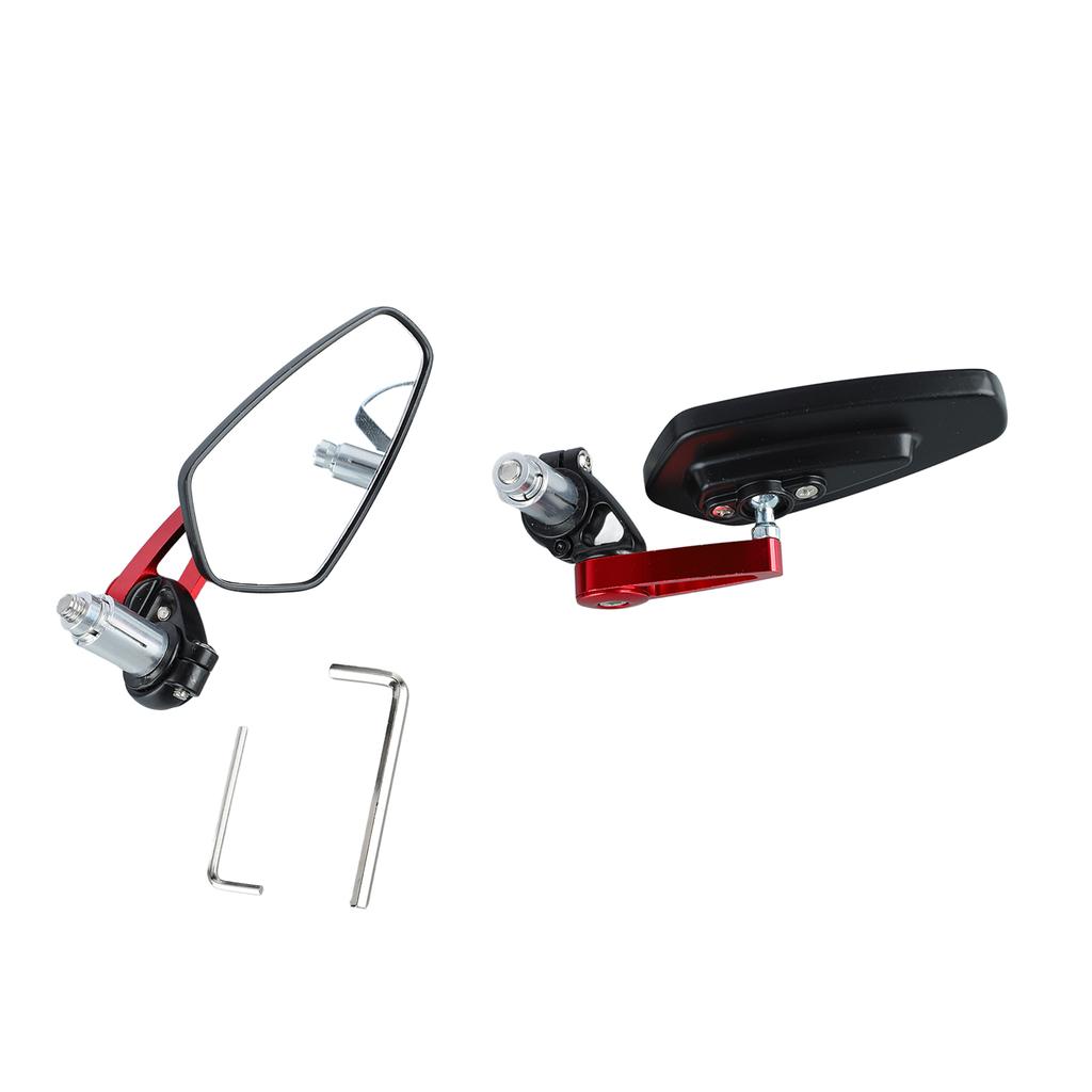 1 Pair Motorcycle Rear View Mirror 360 degrees Rotatable Glass Clear Handlebar Side Mirror