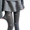 Grey Diamond Bow Embroidery Slimming Tights for Women