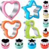 11-Piece Sandwich Cutter Set Stainless Steel PP Bread Toast Mold Heart Dinosaur Pocket Shape Kitchen Tool