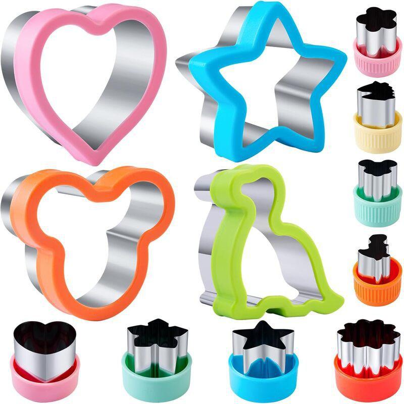 11-Piece Sandwich Cutter Set Stainless Steel PP Bread Toast Mold Heart Dinosaur Pocket Shape Kitchen Tool