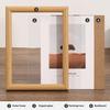 Photo Frame Rectangular Picture Frame for Wall Mounting or Tabletop Display Standing Desktop Wood Photo Frame with Clear Cover