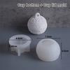 Christmas Ornaments Round Candle Jar Silicone Mold Diy Handmade Relief Snows Berry Ball Plaster Resin Storage Box Craft Molds