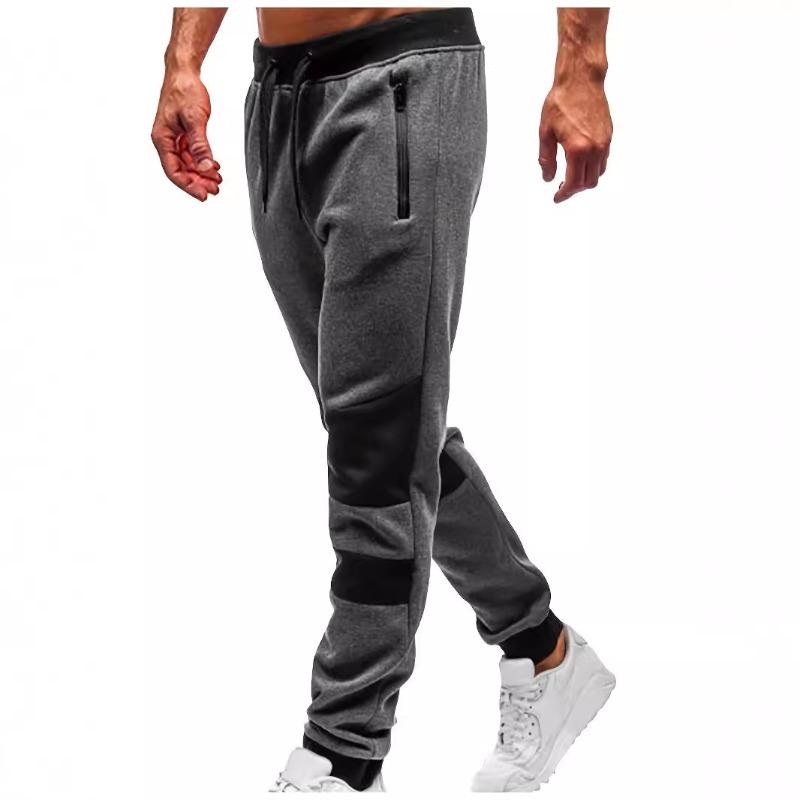 

Men s Fashion Casual Trousers Men s Sweatpants Pocket Zipper Design S темно-сірий