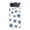 Phone Case For Samsung Galaxy Z Flip 3 4 5 Hard Folding PC Bumper Blue Eye Art For Samsung Z Flip 6 Back Cover