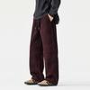 High-end Retro Burgundy Sweatpants Men's Loose Autumn New High-end Straight Casual Pants