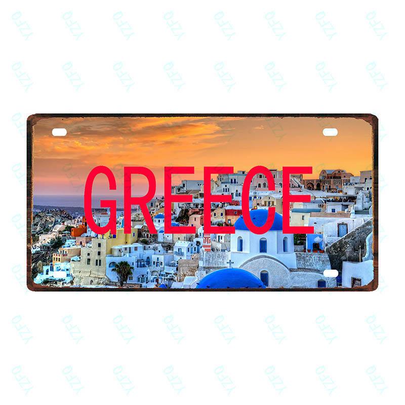 30X15cm City County Sign Plaque Metal Vintage Travel Souvenir Wall Home Cafe Shop Restaurant Decoration  Poster Cuadros DC-0085B