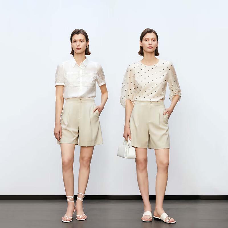 JESSIE Pleated High-Waist Wide-Leg Shorts