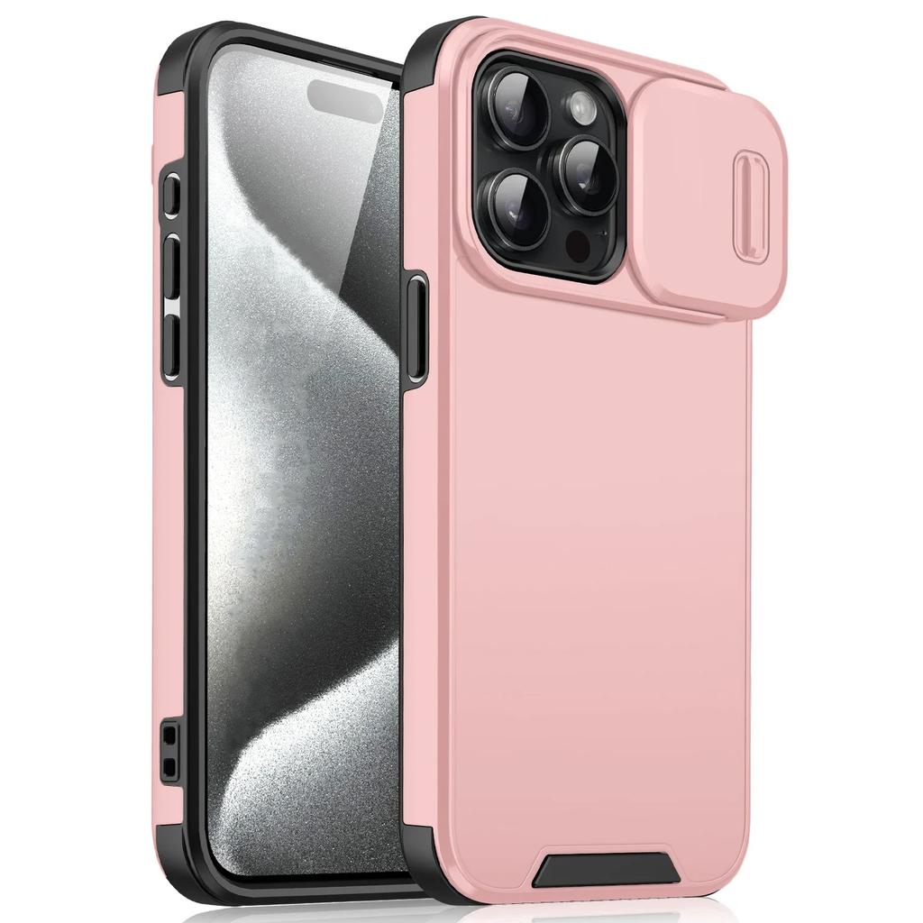 New Shockproof Phone Case For iPhone 15 14 13 12 11 16 Pro Max Plus Cover Slide Camera Protective Armor Case for iPhone 16 Pro