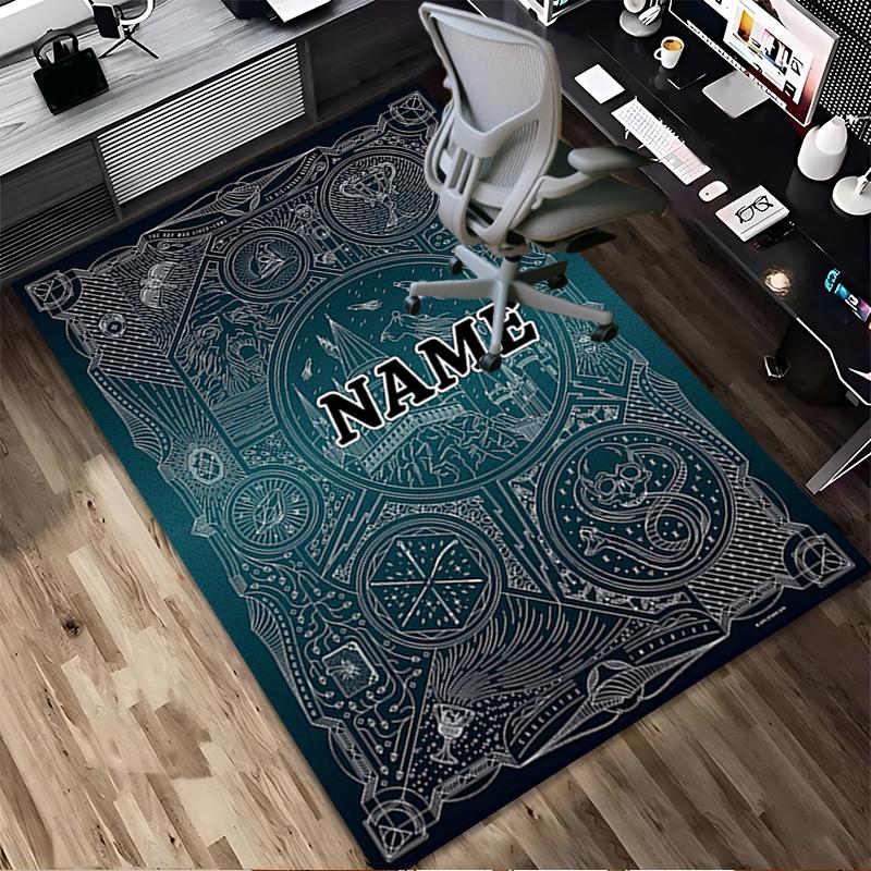 Custom Name Castle Night Living Room Non-Slip Area Rug Soft Carpet for Bedroom Kids Playroom Sofa Office Home Decor Doormat