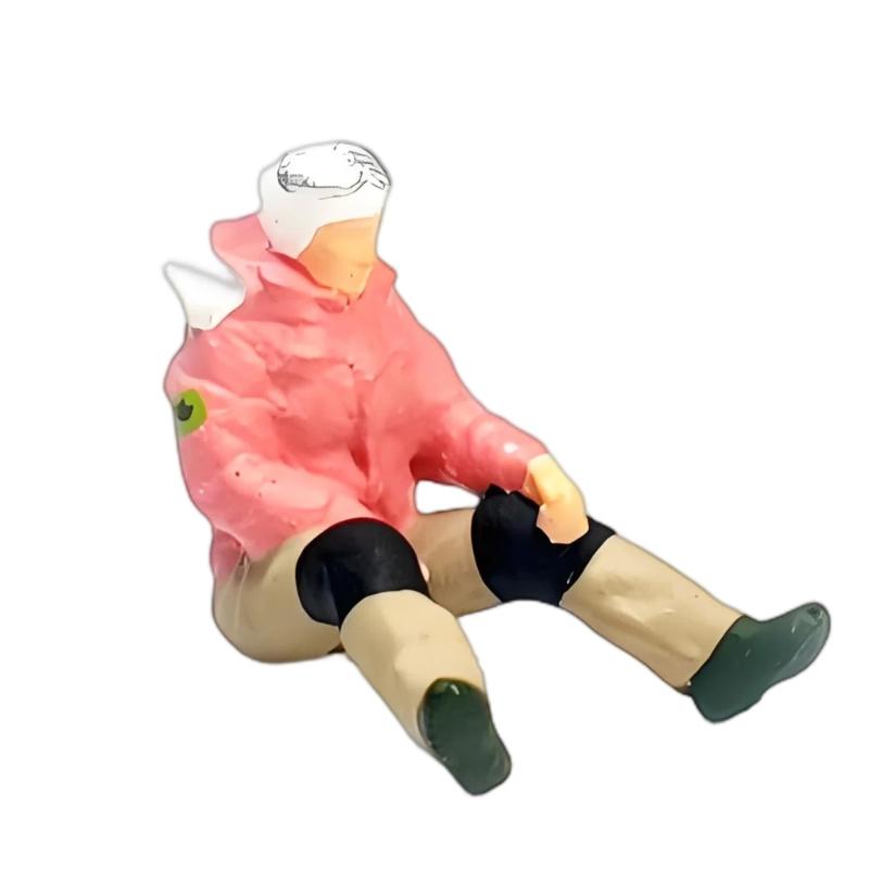 1:87 Scale Miniature Hiking Backpackers Rock Climbing Resin Figurines For Home Decors And Model Displays