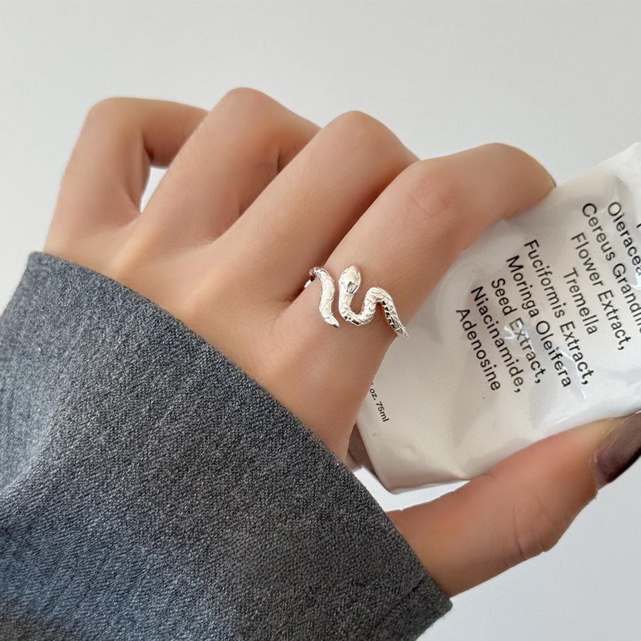 Koreanischer Stil 925 Sterlingsilber Damen Luxus Offener Stapelring