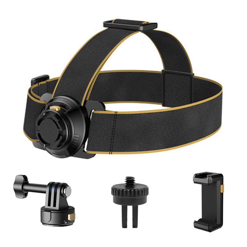 Gp-034 First-Person View Head-Mounted Bracket Headband+For GoPro Magnetic Adapter Base+Phone Clip A