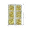 6 Grids Metallic Gold Silver Nail Art  Pentagrams Rivet Decor Manicure Charms Flatback Nail Accessories Nail Parts