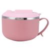 Reisnudelschale mit Deckel 1200ML Verbrühschutz Thermische Lunchbox Küchenutensilien(Rosa )