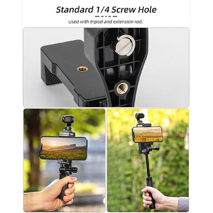 LICHIFIT Phone Holder for DJI Osmo Pocket 3 Camera Mount Front Mobile Phone Clip Clamp Smartphone Bracket Handheld Shooting Expansion Adapter
