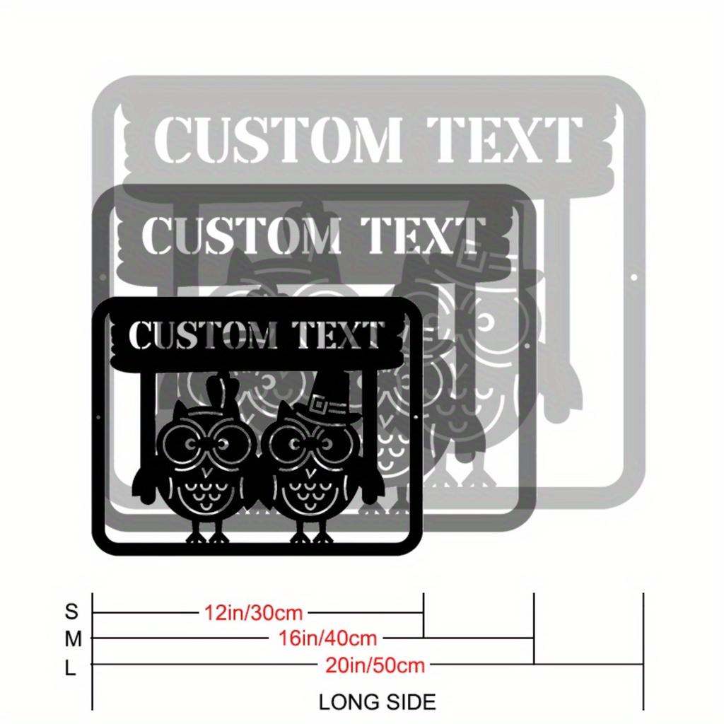 Custom Owl Welcome Sign Classic Metal Home Decor No Power Needed Versatile Occasion