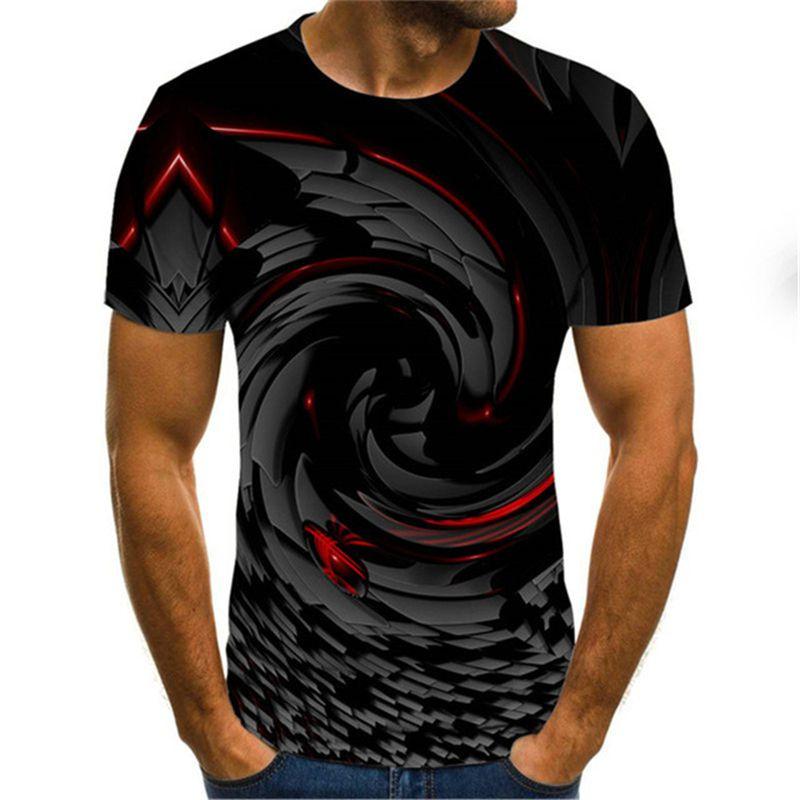 3d Men Vortex Psychedelic Printed Tshirts Hip Hop Short Sleeve Tee Tops Shirts