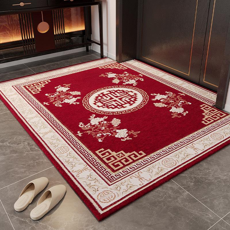VIKAMA Crystal Velvet Entrance Door Carpet, Entrance Foot Mat, Door Rug Living Room Blanket, Anti-Slip Door Mat, Home Decoration