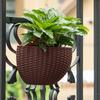 Wall-mounted Flower Pot Semi-circular No-punching Flower Basket Garden Planter Bucket Hanging Basket Flowerpot for Home Decor