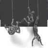 European Vintage Resin Wall Ornament With Climbing Figurines For Lounge And Dining Areas