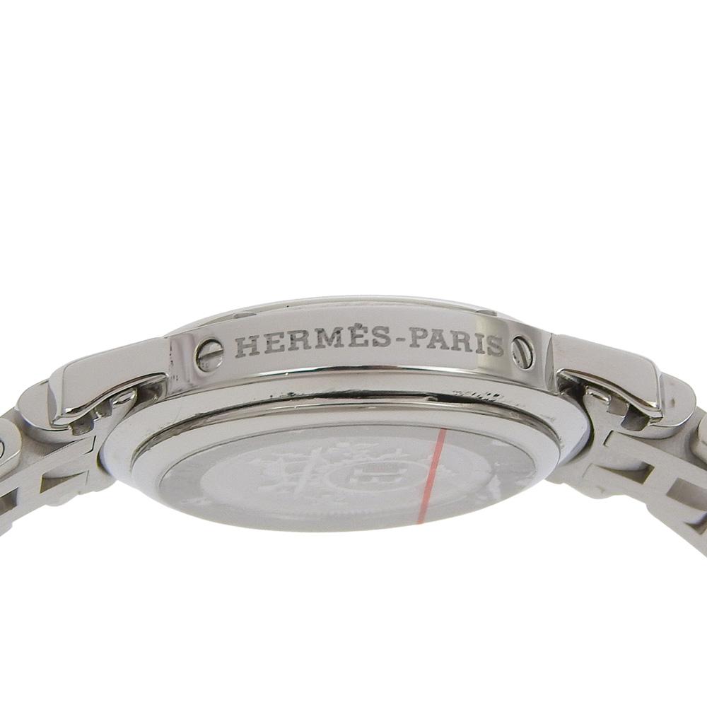 HERMES Clipper Watches CL4.210 whiteDial Stainless Steel Quartz Analog display Women Used