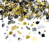 Black and Gold Confetti Birthday Party Confetti Table Decoration 18/20/30/40/50/60/70th Anniversary Party Decoration