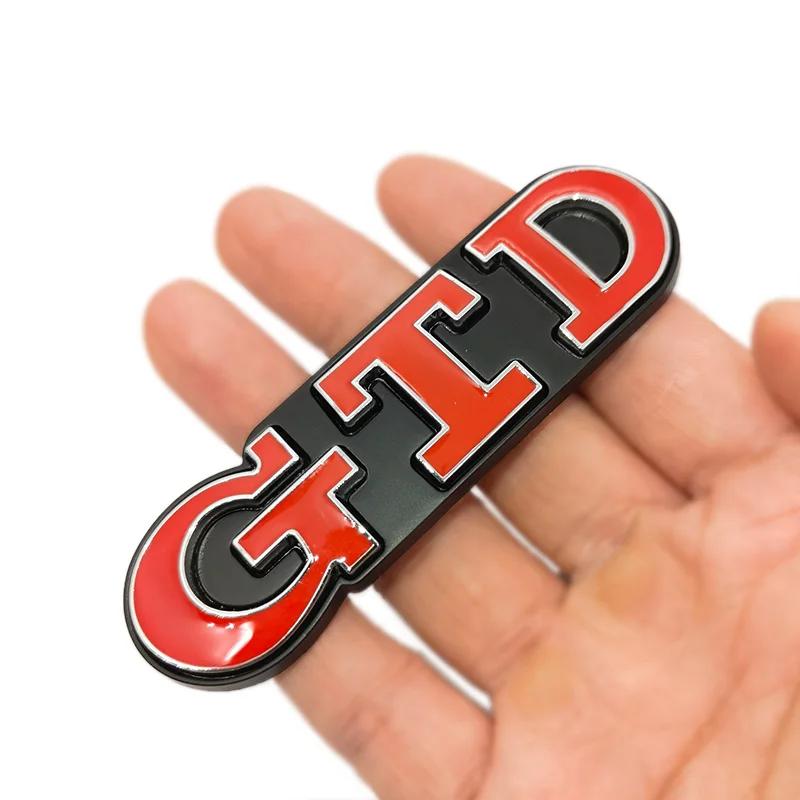 VW Polo Golf 4 5 1pcs Car 3D Metal GTD Decals Head Grill Emblem Rear Badge For VW VOLKSWAGEN Golf 2 4 5 6 7 8 R MK4 MK5 MK6 MK7 Styling Sticker