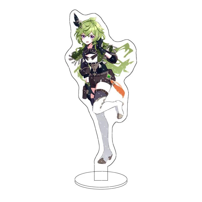 Popular Game Impact Acrylic Stand Anime Cartoon Q-version Figures Kamisato Ayaka Model Desk Decor Standing Sign Gift for Fan