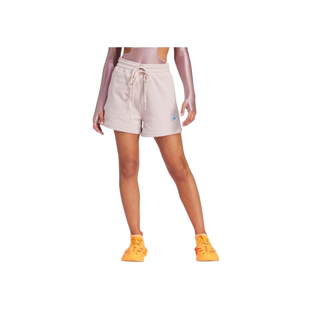 adidas Solid Color Lace-Up Straight Casual Shorts Women Shorts Pink IS1217