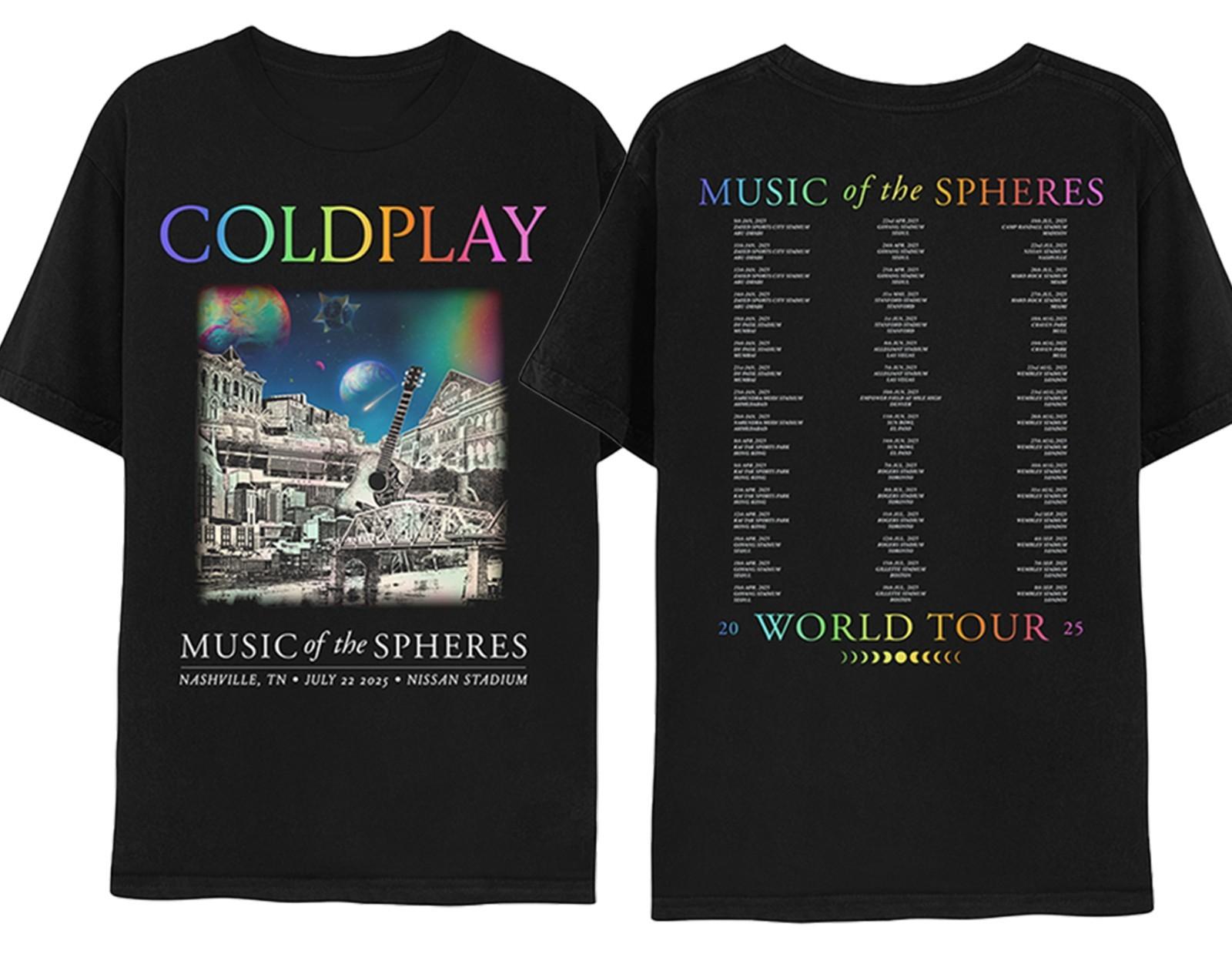 HOT!!! July 22 2026 Coldplay Nashville Tennessee Music Of The Spheres Poster L