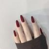 24pcs Long Coffin Press On Nails Nude Pink White Jelly Tips With Glue Rose Art Full Cover False Nails