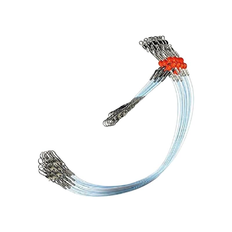 Saltwater Fishing Tackle Nylon Wire Leader for Lures Hooks Fishing Leaders Fishing Wire Leader Line Rig with Swivels