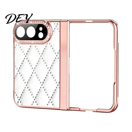 Precise Cutout Phone Cover Faux Leather Case for IPhone-Duo, with Screen Protector & Hinge Full Body Protection Protection, Rhinestone Cover,