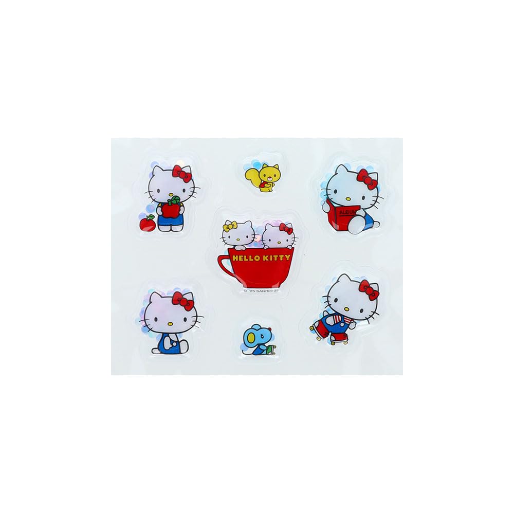 Stationery Sanrio Characters Pukkuri Puni Hello S8813850 Sun-Star Stickers, Shaka, Kitty, Red,
